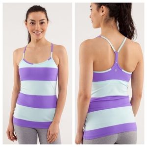 Lululemon mint blue purple power y tank sz 6
